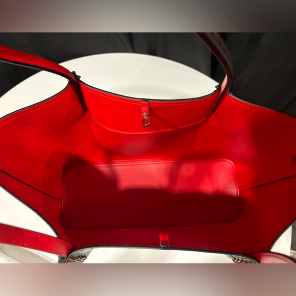 Christian Louboutin Cabarock Mini Leather Calfskin Croc Tote in Espresso - Picture 3 of 5